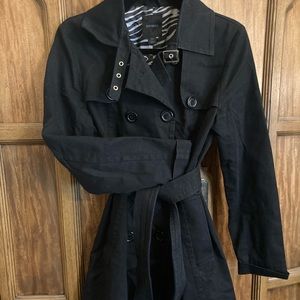 EXPRESS Black Tench Coat